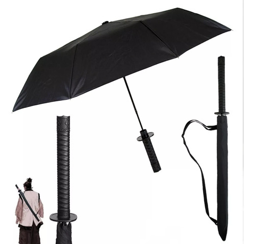 Guarda Chuva Automático Cosplay Espada Katana Samurai- C/nfe