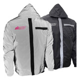 Chaqueta 100% Reflectiva Doble Faz Semi Impermeable Moto