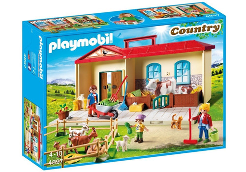 Playmobil Country Granja Maletin Animales Familia 4897 C