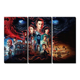 Cuadro Decorativo Triptico Stranger Things