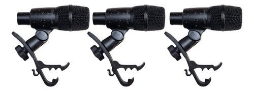 Kit 3 Microfone Tom Caixa Zabumba Com Clamp Dm5020bs Usado
