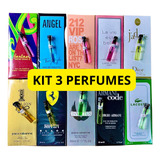 Kit 3 Perfumes De 50ml + Amostras 1.8ml Varejo Atacado