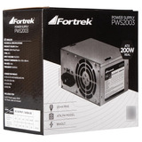 Fonte Atx 200w Fortrek Pws-2003 Preto 24p