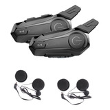 2 Piezas De Intercomunicador Bluetooth Full Casco De Motoci