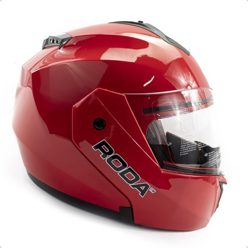 Casco Moto Abatible Revenge Talla L Rojo Roda