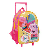 Mochila Wabro Peppa Pig Corazón Carro Escolar Jardín 12 In