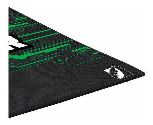 Mousepad Antiderrapante Green Leaf Alfombrilla Gamer 18-7097 Color Negro