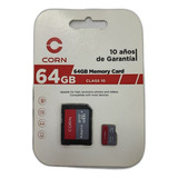 Memoria Micro Sd Corn 64gb  Clase 10  80mbs + Adaptador Sd