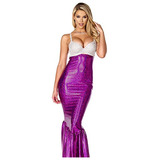 Traje De Sirena De Mujeres Sujetador De Rhinestone Y Fa...