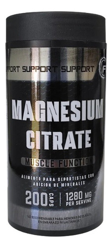 Magnesio Citrato 1280 Mg 200 Cápsula Vegetal