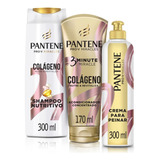  Kit Shampoo + Acondicionador + Crema Para Peinar Pantene