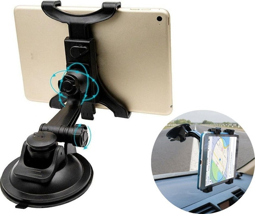 Suporte Para Tablet iPad Carro Tipo Ventosa 7 A 12 Polegadas