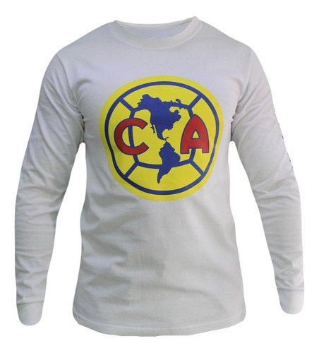 Playera America Futbol Caballero Manga Larga Ferzamx