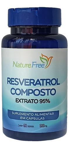 Resveratrol Composto 165mg Ext. 95% + Vitaminas 60 Cápsulas 