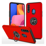 Funda Magnética Pc + Tpu Roja Para Samsung Galaxy A20s