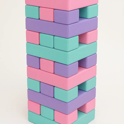 Jenga  Gigante 30 Piezas Pastel Juego Destreza | Meses sin interés