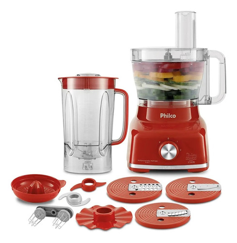 Multiprocessador Philco 9 Em 1 Pmp1600v 1700w Vermelho 127v