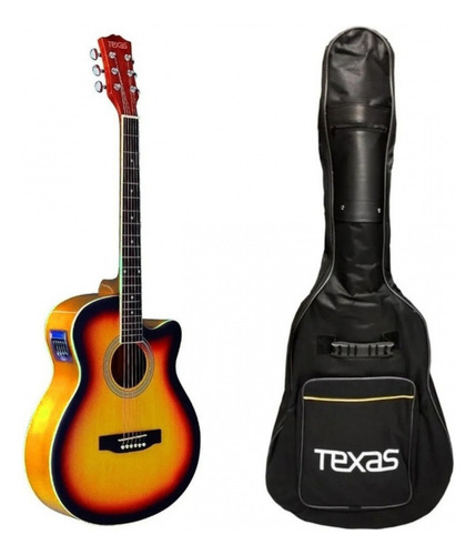 Guitarra Electroacústica Marca Texas Modelo Ag10 Lc5 