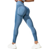 Calza Deportiva Seamless Larga Con Frunce Y Push Up Shein