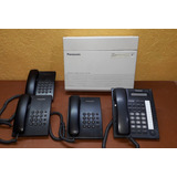 Conmutador Panasonic Kx-ta308 Con 4 Telefonos Negros 