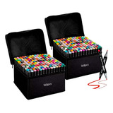 X2 Set De Plumones Plumones Touch 168 Pcs Rotulador Doble 