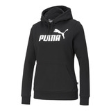 Poleron Capucha Puma Ess Logo Hoodie Fl Negro Mujer