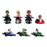 Coleccion De 10 Carritos Mario Kart De Friccion Mario Bros