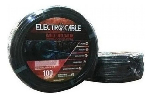 Cable Tipo Taller Tpr 2x1mm Electrocable Cobre Rollo 100 Mts