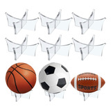 6piezas Soporte Acrílico Para Balones De Fútbol Y Baloncesto