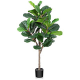 Árbol Artificial De Ficus Lyrata De 4.3 Pies, Planta F...