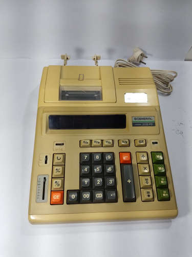 Calculadora De Mesa Antiga General Tekinica 2120 Pd 