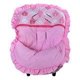 Capa Bebe Conforto Universal Balão Rosa Menina 100% Algodão