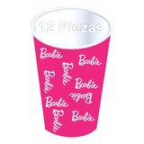 Vaso Desechable Barbie 9 Onzas 12 Piezas - Pinbarbie1 - Color Rosa