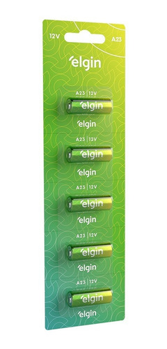 5 Pçs Pilhas Baterias Elgin 12v A23 Controle Portão Alarme