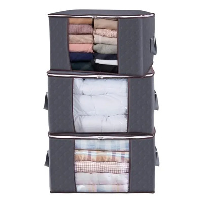 Set 3 Bolsas Organizadoras Almacenamiento Colcha Sabanas