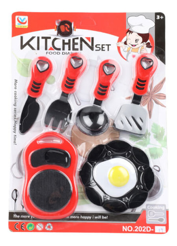 Set Juego Cocina Accesorios Nena 6 Piezas Juguetes 