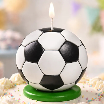 Vela Para Pastel Balón Soccer Cumpleaños, Fiestas, Eventos