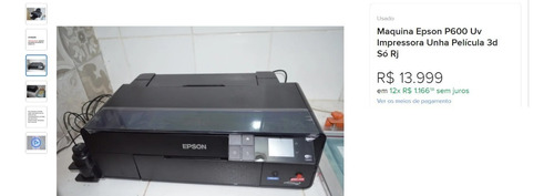 Maquina Epson P600 Uv Impressora Unha Película 3d Retirar Rj