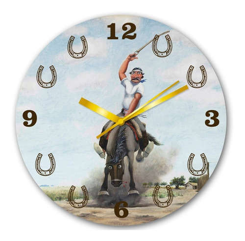 Reloj De Pared De Molina Campos Tradicional Gauchesco Mate