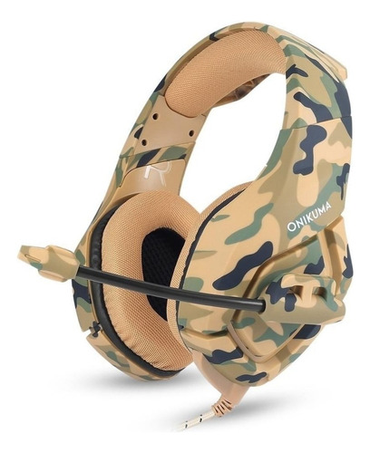 Headset Gamer Profissional Onikuma K1-b Camuflado Marrom