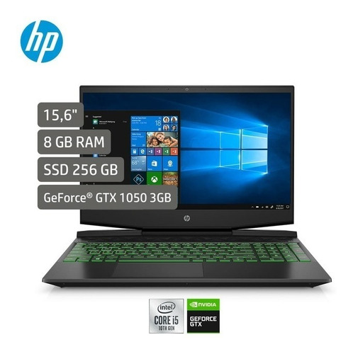 Hp Gaming 15-dk1026 I5-10300h 8gb Ssd 256gb Gtx 1050 3gb W10