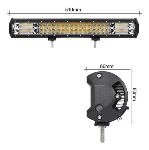 Faro Barra Led 20.5 Pulgadas Blanca Ambar Multifuncional Foto 2