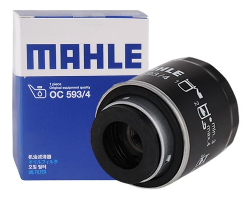 Filtro De Aceite Mahle Oc 593/4 Scirocco 1.4 Tsi - Maranello