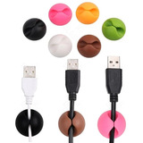 Organizador De Cables Set X6 Varios Colores Adhesivos