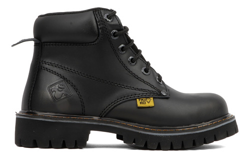 Botas Trabajo Unisex Casco Acero Cosido Negro Pma 036 Gnv®