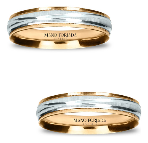 Par Argollas Matrimoniales Oro 10k 4mm Confort Light 133l4