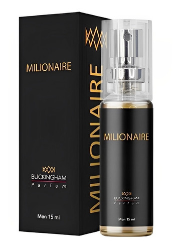 Perfume Millionaire Masc. Buckingham  15ml, Com 40% De Essência Alta Qualidade Original, Para Homens Que Transmitem Confiança E Sofisticação Promoção.