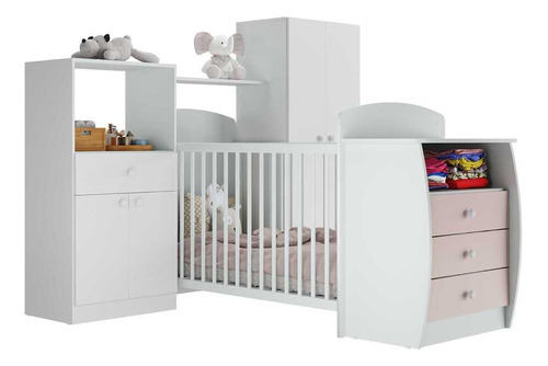 Quarto Infantil Com Berço E Colchão Laura Multimóveis Bc/rs