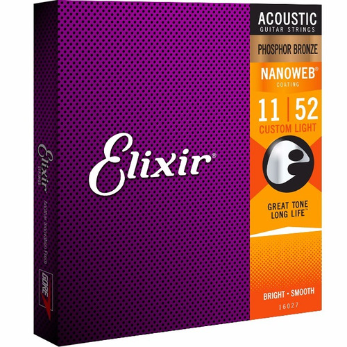 Elixir 3313211027 Encordadura Guitarra Acustica 11-52 Light