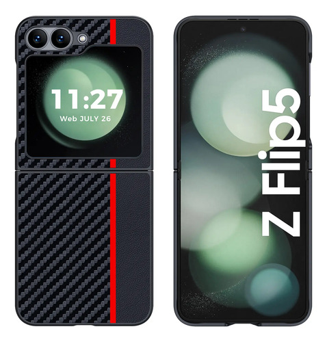 Funda Case Protector De Cuero Antideslizante La Serie Para Samsung Galaxy Z Flip 7 2025 Flip6 Flip5 | MercadoLibre